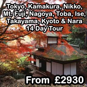 5 Day Sunrise Tour, Tokyo, Mt Fuji, Hakone, Kyoto and Hara